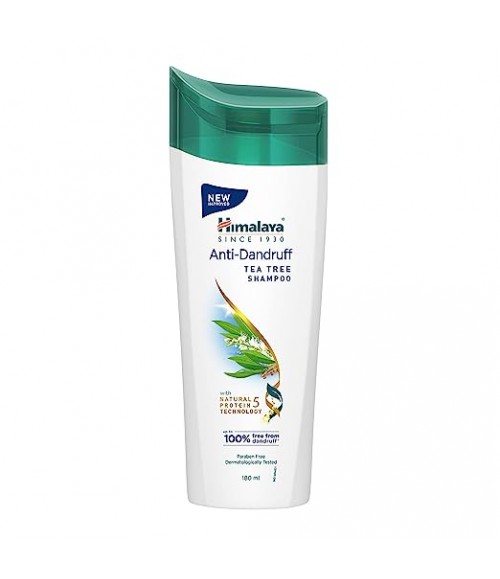 Himalaya Anti-Dandruff Tea Tree Shampoo, Removes up to 100% Dandruff, Soothes Scalp & Nourishes Hair, with Tea Tree oil and Aloe Vera, for men and women, 200ml